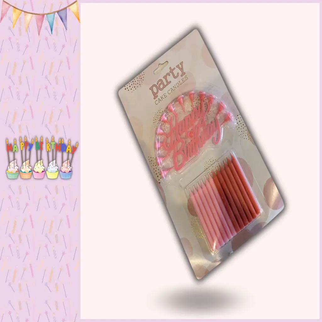 Pink Happy Birthday Candles - A Great Touch to Your Party
